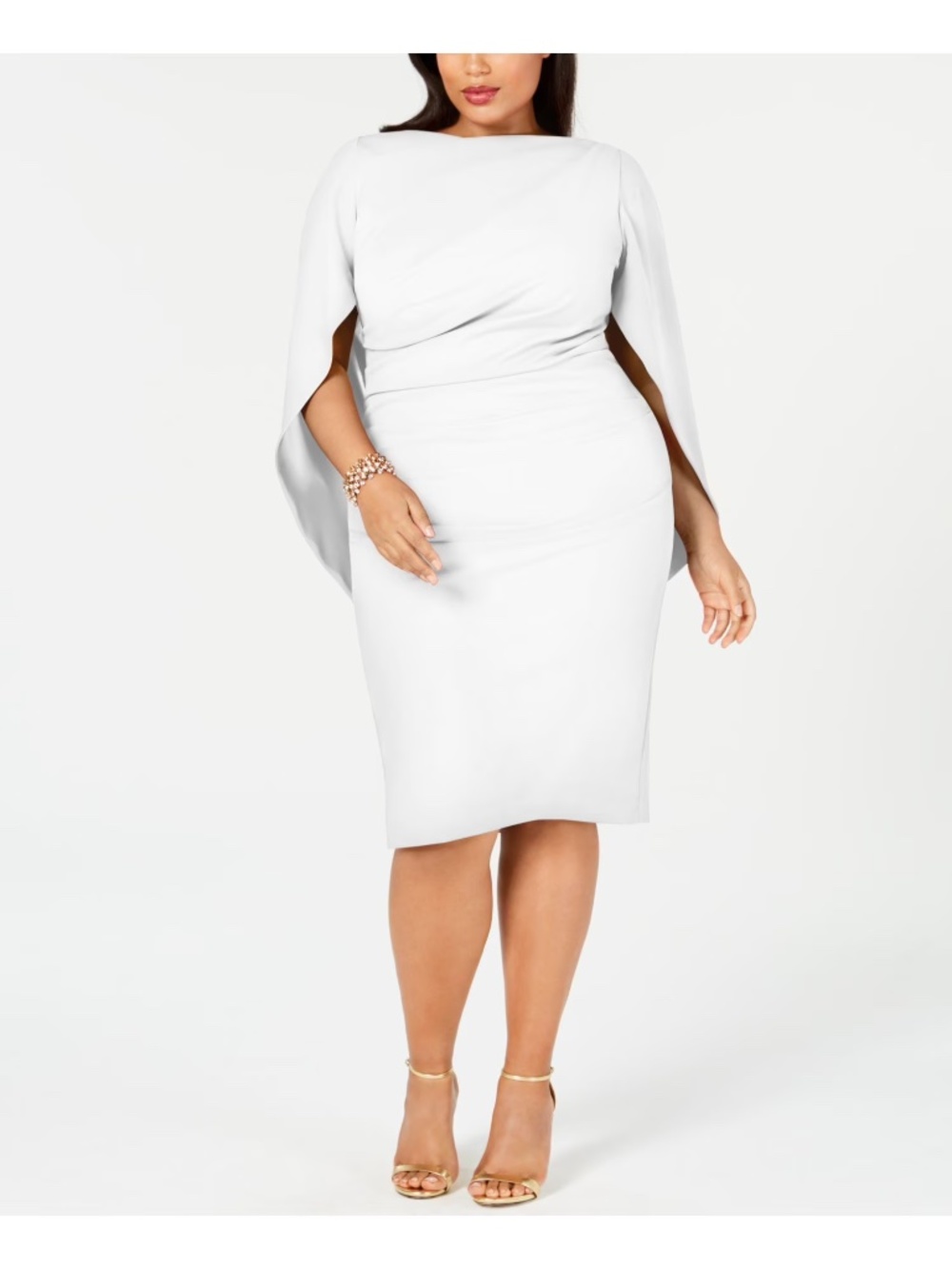 Betsy & Adam Caped Sheath Dress - size 20W - NEW